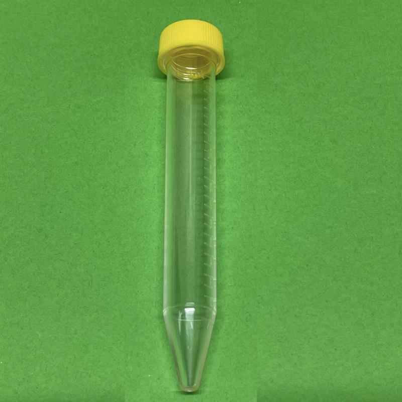 15 мл пробірка Sente-Lab V-подібна, ПС, градуювання, з гвинтовою пробкою, для IVD